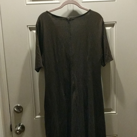 Ann Taylor Loft Jersey Dress Gray Brown XL - Picture 5 of 8